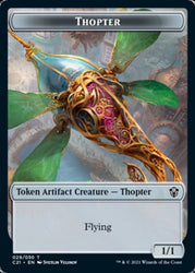 Golem (026) // Thopter Double-Sided Token [Commander 2021 Tokens]