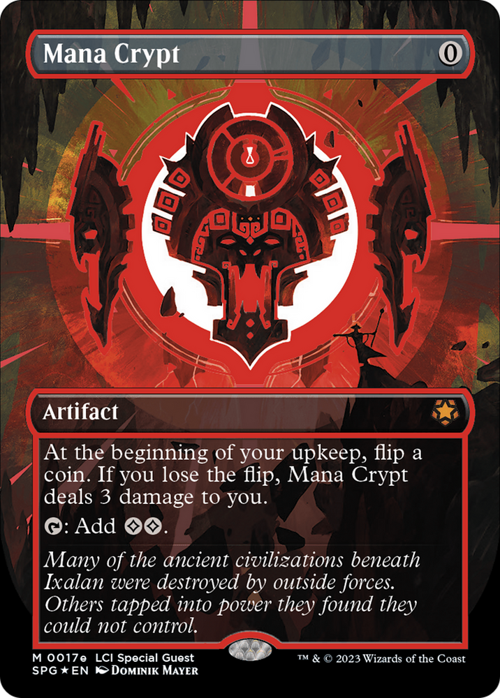 Mana Crypt (0017e) (Borderless) [The Lost Caverns of Ixalan Special Gu Mana Crypt (0017e) (Borderless) [The Lost Caverns of Ixalan Special Gu