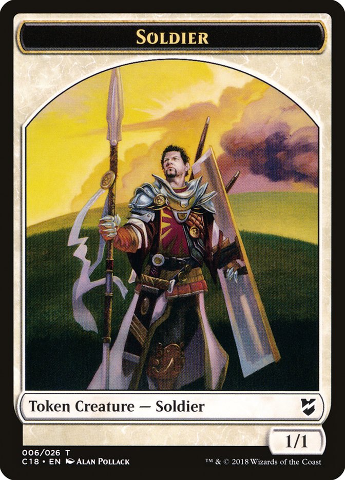 Mask // Soldier Double-Sided Token [Commander 2018 Tokens]