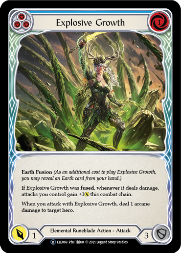 Explosive Growth (Blue) [U-ELE069] (Tales of Aria Unlimited)  Unlimited Rainbow Foil