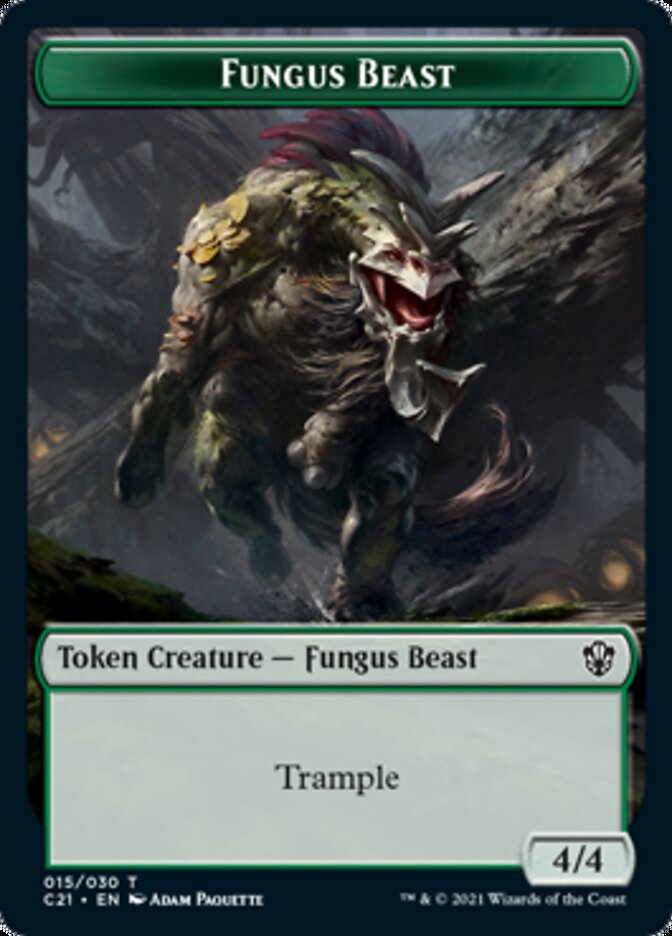 Demon // Fungus Beast Double-Sided Token [Commander 2021 Tokens]