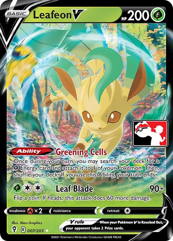Leafeon V (007/203) [Prize Pack Series One]