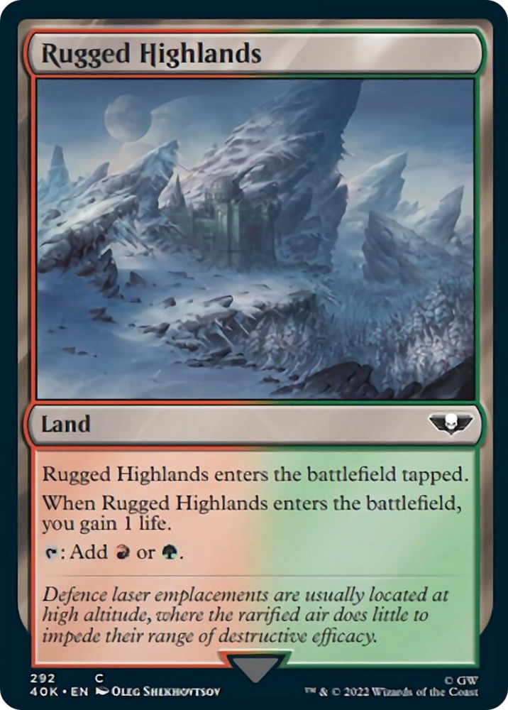 Rugged Highlands (Surge Foil) [Universes Beyond: Warhammer 40,000]