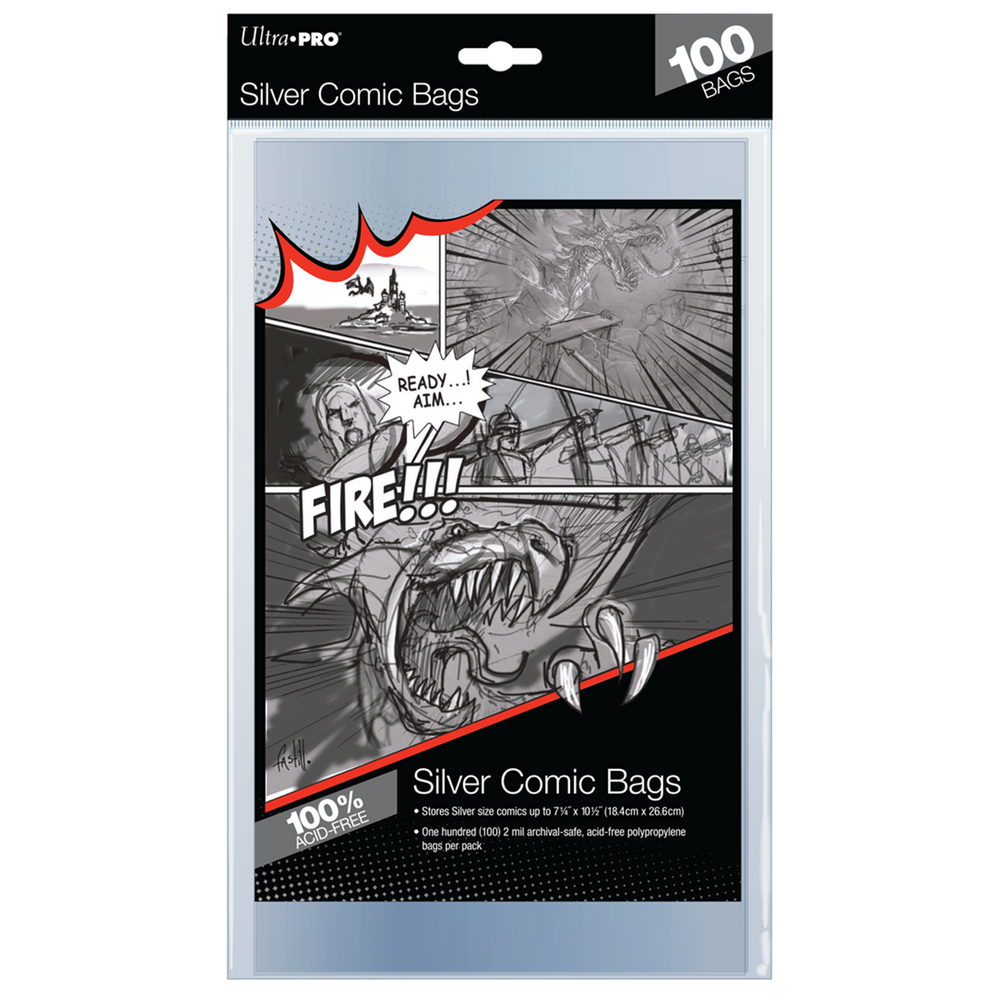 Ultra PRO: Comic Bags - Silver Age Size (7-1/4" X 10-1/2" / 100-Pack)