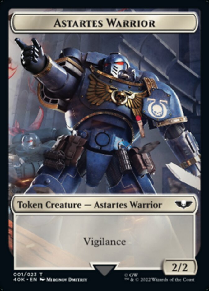 Astartes Warrior (001) // Robot Double-Sided Token [Universes Beyond: Warhammer 40,000 Tokens]