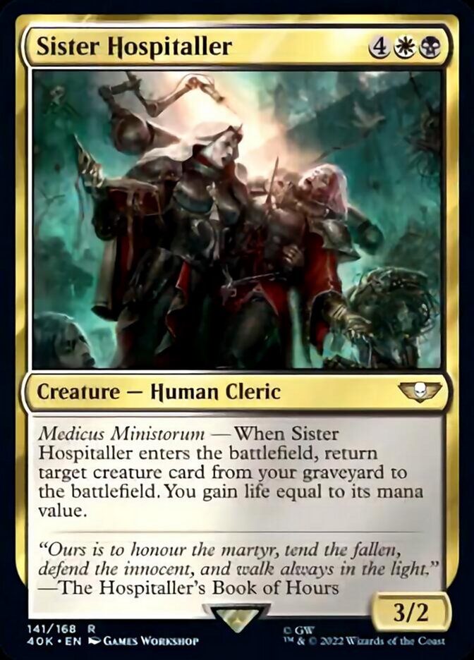 Sister Hospitaller (Surge Foil) [Universes Beyond: Warhammer 40,000]