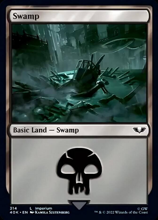 Swamp (314) (Surge Foil) [Universes Beyond: Warhammer 40,000]