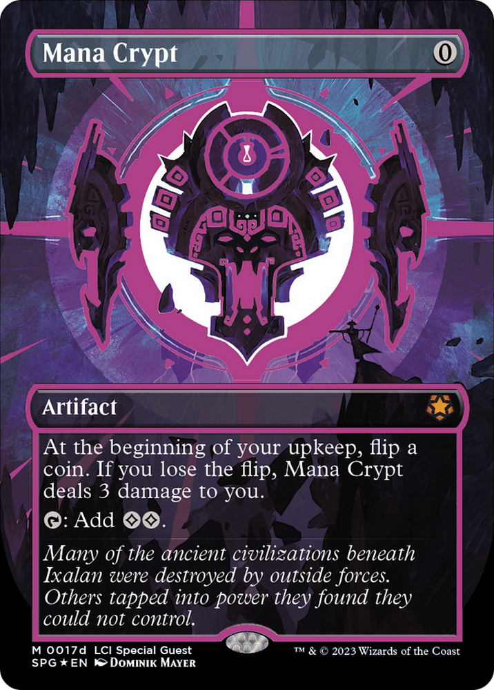 mtg ixalan flip cards Mana Crypt (0017d) (Borderless) [The Lost Caverns of Ixalan Special Gu